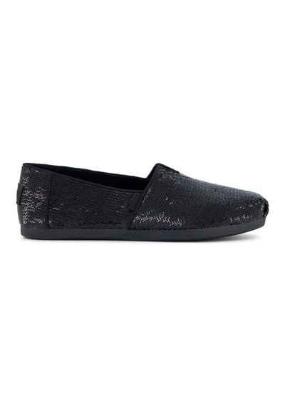 10022614 Black Metallic Sequins Babet Kadın 10022607 10022614 Toms Alpargata Classic 10022614 Black Metallic Sequins