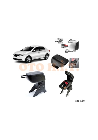 Renault Symbol 13-16 Uyumlu Kol Dayama Ve Kolçak Sürgülü