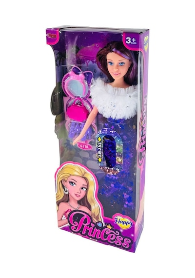 Kutulu Renk Değiştiren Pullu Kıyafetli Princess Bebek 29 Cm.
