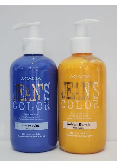 Acacia Jean's Color Altın Sarısı - Deli Mavi Saç Boyası 2 x 250 ML