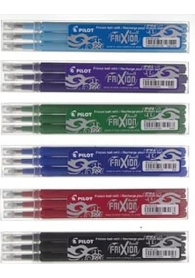 Pilot Frixion Silinebilir Roller Uçlu Kalem Yedeği 3`Lü Siyah