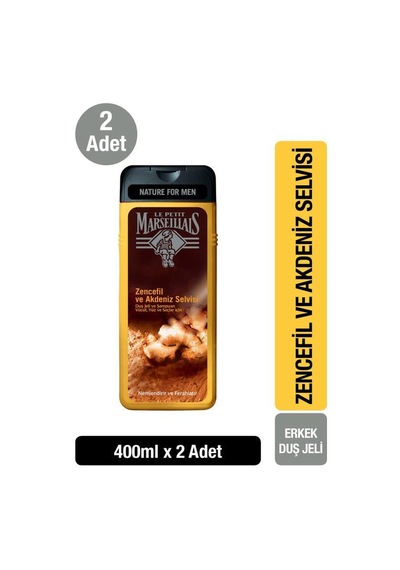 Le Petit Marseillais Zencefil Ve Akdeniz Selvisi Men Duş Jeli 400 Ml X2