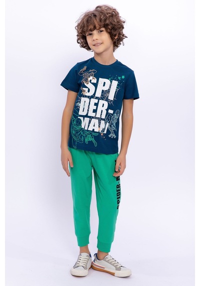Spiderman Lisanslı Uzay Mavisi Erkek Çocuk Pijama Takımı 5274-28972 Mavi