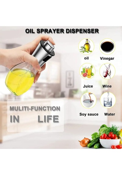 Çok Amaçlı Püskürtmeli Cam Şişe Sprey Şişesi Yağ Şişesi Zeytinyağı Limon Püskürtücü Yağdanlık Gri Diğer