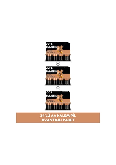 Alkalin Aa Kalem Pil, 1,5v Lr03 / Mn2400 , 8'li Paket X 3