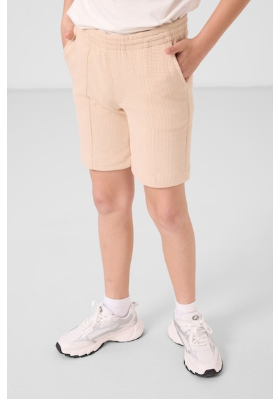Tommylife Bej Pamuklu Yumuşak Dokulu Standart Fit Basic Erkek Çocuk Şort - 11289 Bej