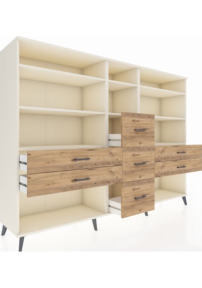 Hyperion Dolap 8 Raflı 7 Çekmeceli 220x44x163 Aytaşı-aytaşı/çam Aytası/atlas Çam - Aytası Hyperion Dolap 8 Raflı 7 Çekmeceli 220x44x163 Aytaşı-aytaşı/çam Aytası/atlas Çam - Aytası