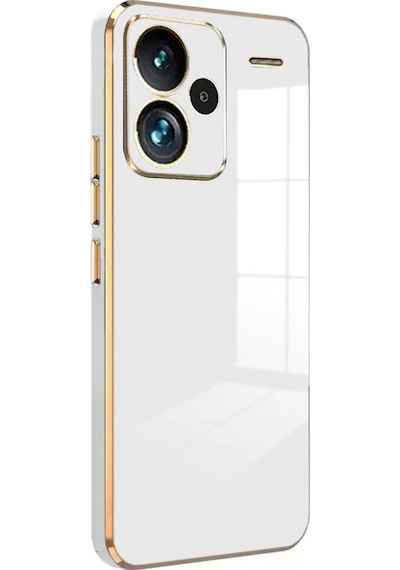 Newface - 203 - Xiaomi Redmi Note 13 Pro Plus Kılıf Volet Silikon - Ece-umay - - Beyaz