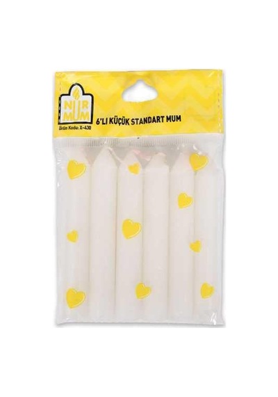 X-430 6lı Küçük Standart Mum Çok Renkli