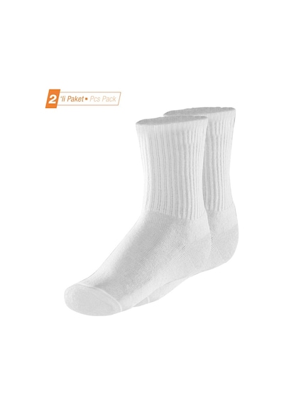Çocuk Termal Çorap 2. Seviye 2li Paket 9995 - Beyaz Beyaz
