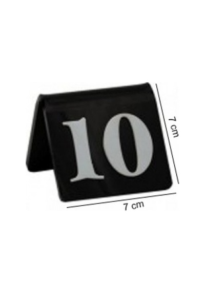 Masa Numarası Siyah (1-10)