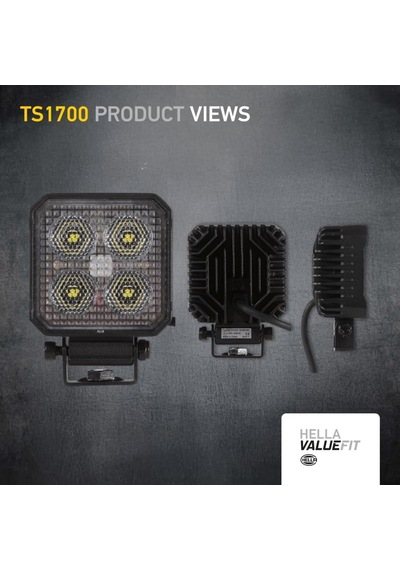 Hella Led-çalışma Farı Ts1700-12/24v - 1700lm - Vidalanmış/montaj - Hareketli Montaj Barı - Yakın Alan Aydınlat