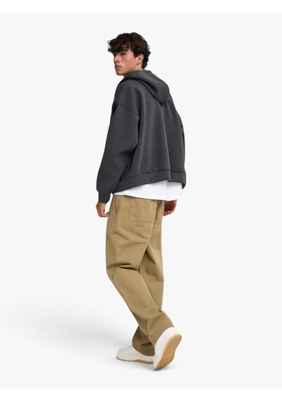 Only & Sons Onsgoyle Boxy Ls Scuba Zıp Hoodıe Noos Erkek Gri Sweatshirt - 22035193