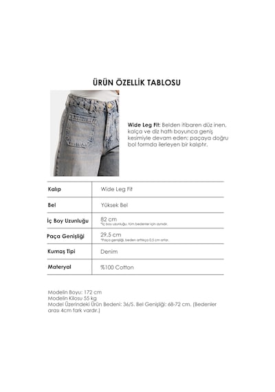 it's basic Kadın Kot Rengi 4s6-65 Wide Leg Fit Paça Dantel Detaylı Özel Tasarım Denim Jean Mavi it's basic Kadın Kot Rengi 4s6-65 Wide Leg Fit Paça Dantel Detaylı Özel Tasarım Denim Jean Mavi