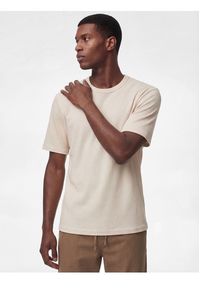 Koton Pamuklu Regular Fit Tok Kumaş Kısa Kollu Bisiklet Yaka Basic Tişört Beyaz 6sam10384mk