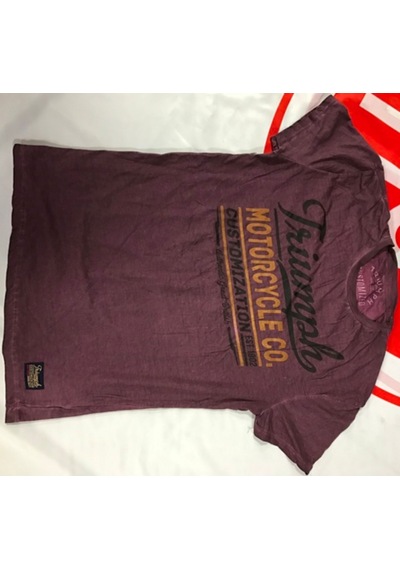 Triumph Costello Bisiklet Yaka Kısa Kol Mor Tshirt