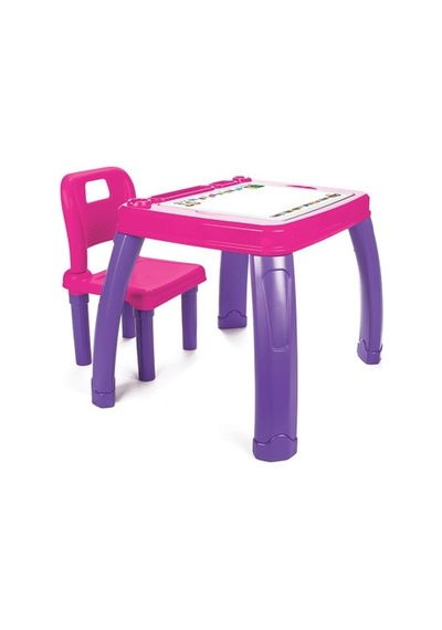 Pilsan Sandalyeli Çalışma Masası - Pembe - Mor