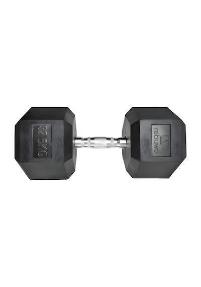 Rebuwo 32.5 KG 1 Adet  Hex Dambıl Kauçuk Altıgen Dambıl Hex Dumbbell
