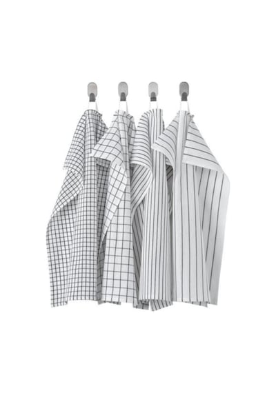 Ikea 4'Lü Kurulama Bezi Beyaz-Koyu Gri Trendexpress Ikea Rinnig 4 Lü Beyaz- Koru Diğer