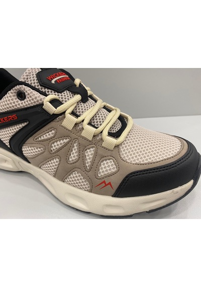 Papucumun Dünyası Wickers 3007 Anatomik Comfort Taban Erkek Spor Ayakkabı Bej Siyah