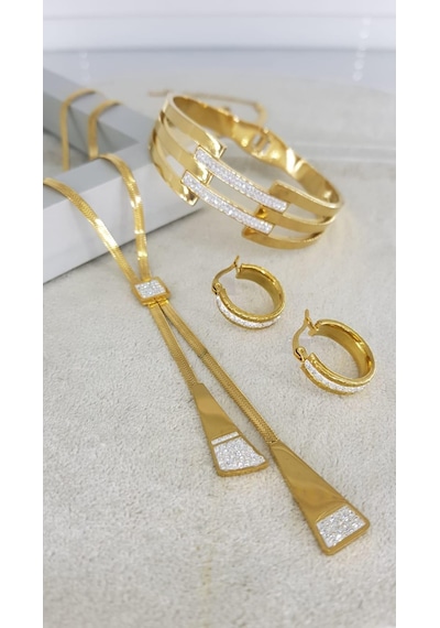 Sones Çelik Takı Setleri Sns500508 Gümüş - Rose Gold