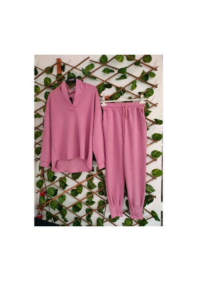 Çınar Boutique Paça Pensli Eşofman Takımı Pembe Pembe