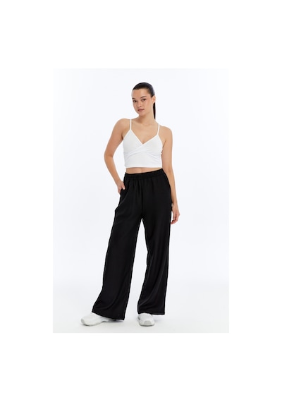 Genius Store Kadın Pantolon Keten Karışımlı Beli Lastikli Kırışmaz Kumaş Pantolon Keten-pantolon siyah Genius Store Kadın Pantolon Keten Karışımlı Beli Lastikli Kırışmaz Kumaş Pantolon Keten-pantolon siyah