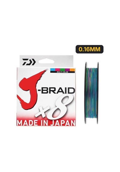 Daiwa Jbraid 8b 300 M Multicolor İp Misina 0.16mm