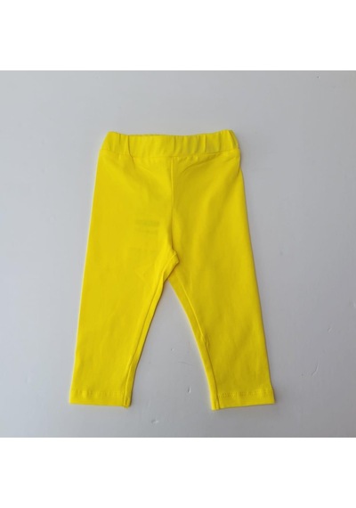 Çikoby Kız Bebek Çocuk Pamuklu Esanek Yüksek Bel Sarı Tayt-12867-sarı Sarı
