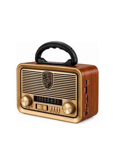 Vintage Tasarım Çok Fonksiyonlu Taşınabilir Radyo Bluetooth Müzik Çalar Şarj Edilebilir St-1080bts