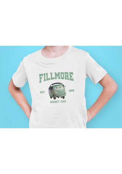 Bumeta Fillmore Arabalar Cars Şimşek Mcqeen Çocuk Tişört T-shirt Beyaz