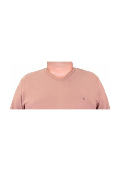 Starbattal Büyük Beden Selanik V Yaka Classic Sweat 23201 S.Kahve-S.Kahve Sütlü Kahverengi