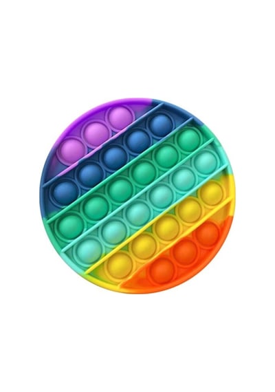 Pop It Push Bubble Fidget Özel Pop Duyusal Oyuncak Zihinsel Stres Gökkuşağı / Rainbow