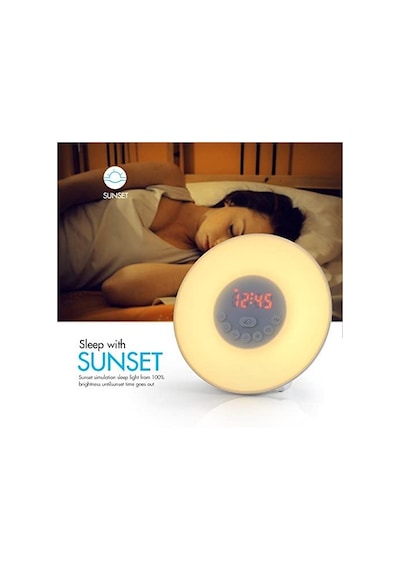 Bioxo Wake-Up Ayarlanabilir 6 Renkli Gece Lambası/Fm Radio/Alarml
