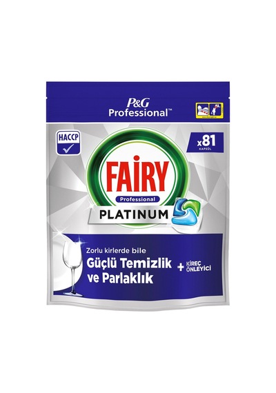 Fairy Professional Platinum Bulaşık Tableti 81'li Hepsi 1 Arada Güçlü Temizlik 2'li Ekonomik Pa Tarı
