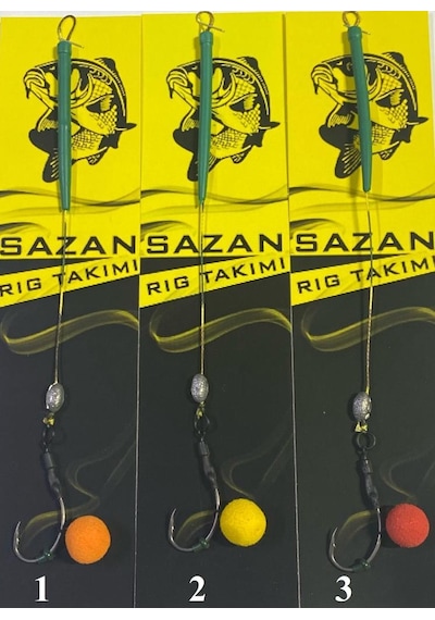 Hazır Yüzen Sazan Rig Takımı Yuvarlak Yüzen Pop-up Vidalı