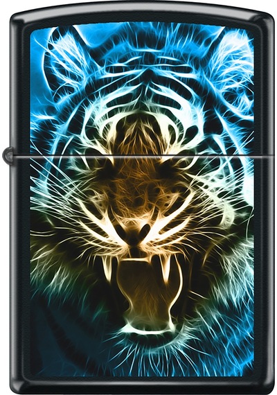 Zippo Digital Tiger Dizayn Çakmak Siyah