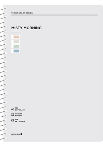 Morning Glory 3000 Theme Çizgili Defter 25,8x19 Cm Gri 11210-87576