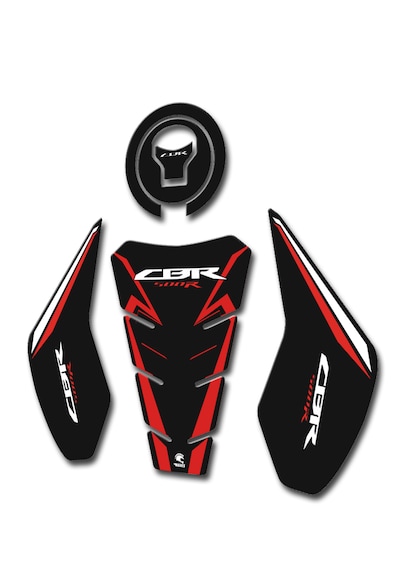 Cbr 500r Tankpad Seti Siyah - Kırmızı