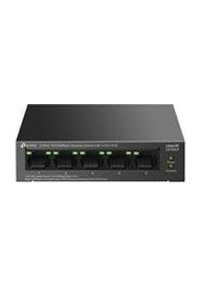 Tp-lınk Ls105lp 4 Port 10/100 +1 Port Rj45 Uplınk 41w 250 Metre Poe Mesafe Metal Kasa