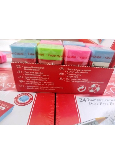 Faber-castell Orta Boy 6 Lı Renkli Silgi