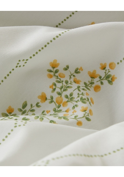Delicate Bloss Pamuklu Çift Kişilik Nevresim Seti 200x220 Cm Sarı-yeşil