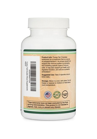Turkey Tail Mushroom 1000 Mg 120 Veggie Capsules