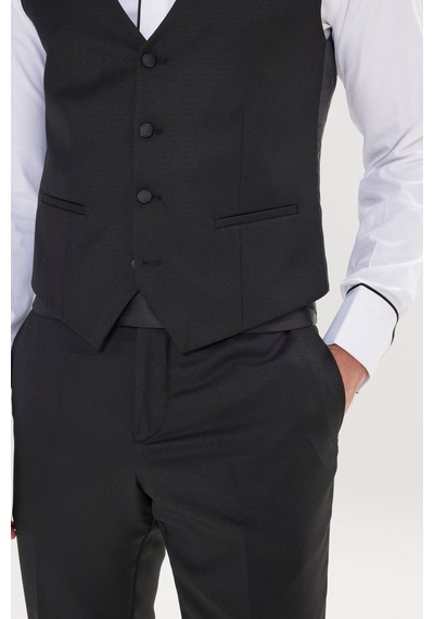 Ac&Co / Altınyıldız Classics Slim Fit Desenli Klasik Smokin Takım Siyah (538463578)
