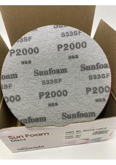Sunmight Sunfoam 96223 Köpük Su Zımpara 2000 Kum 15 CM 10 Adet