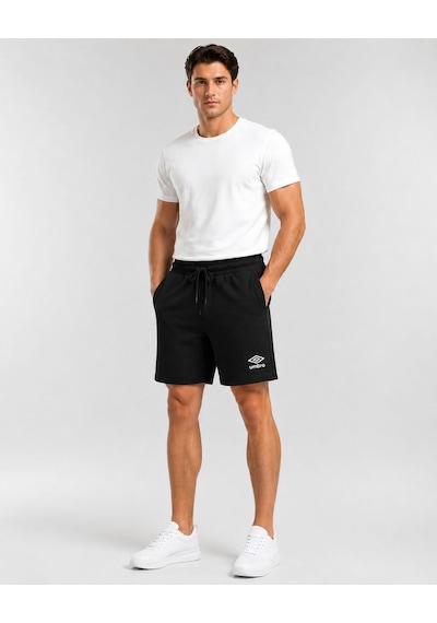 Umbro Lotus Camp Erkek Siyah Pamuklu Spor Şort - Te0279