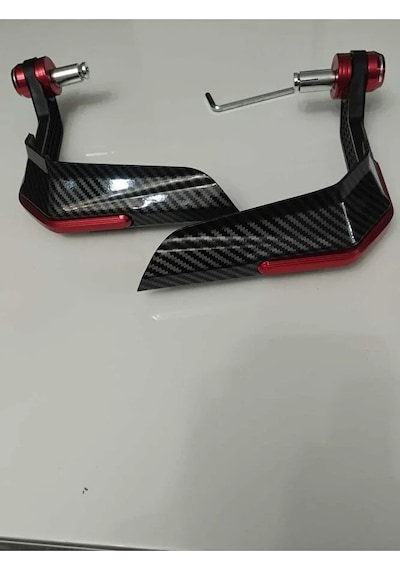Manet Koruma Karbon Desen Rüzgar Koruma Kırmızı Renk Üniversal N Max X Max T Max Pcx R25 Mt25 Nk250