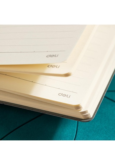 Deri Kaplı A5 96 Yp 80g Defter Çizgili Yeşil Çok Renkli