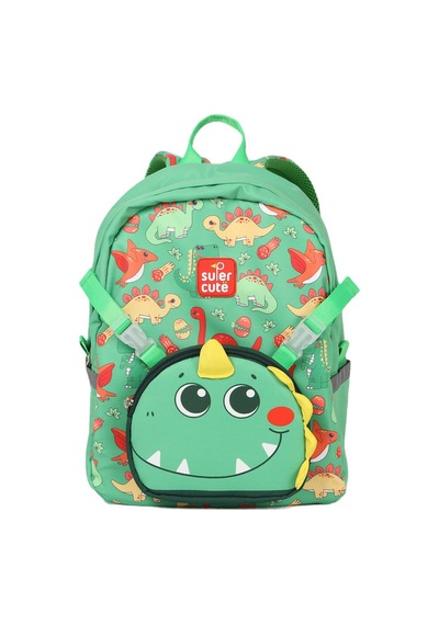 Supercute Two İn One Sırt Çantası - Dinosaur - Yeşil