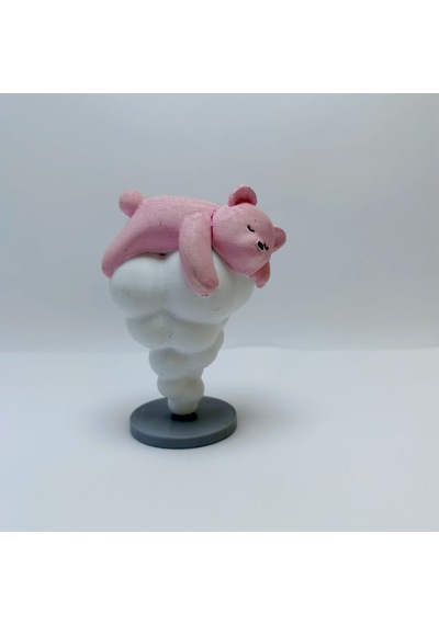 Bulut Üstünde Uyuyan Ayıcık - Pembe